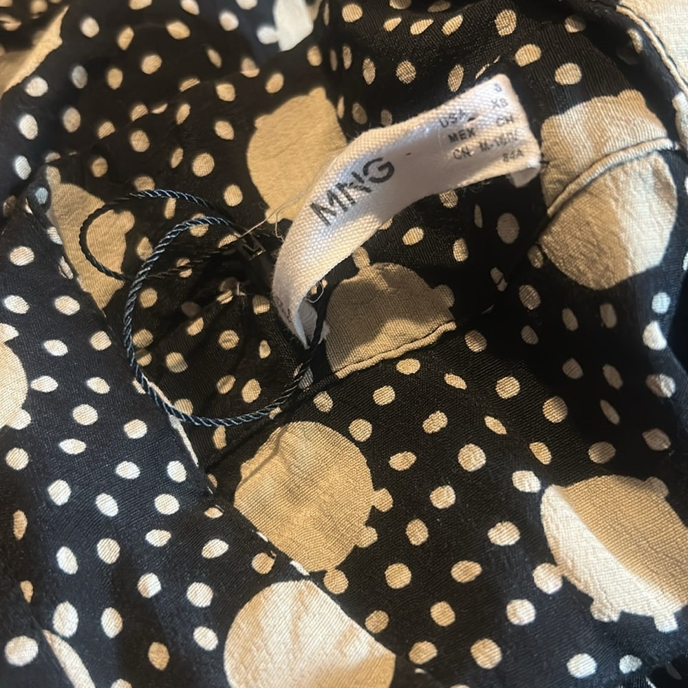 NWOT floor length maxi belted bodysuit 70s disco coastal polka dot - Picture 7 of 7